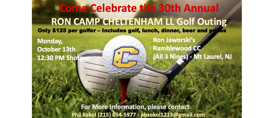 30TH Annual Ron Camp Cheltenham Little League Golf Outing