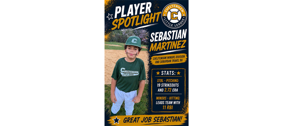 Congratulations Sebastian Martinez