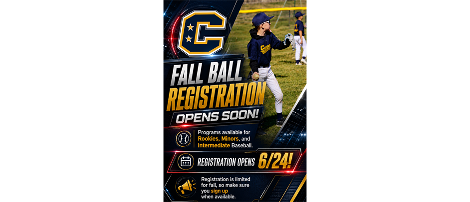 Fall Ball Registration - Coming Soon